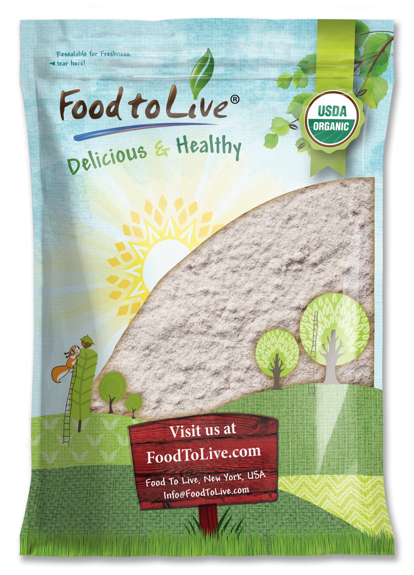 Certified Gluten Free Organic Brown Rice Flour - by Food To Live