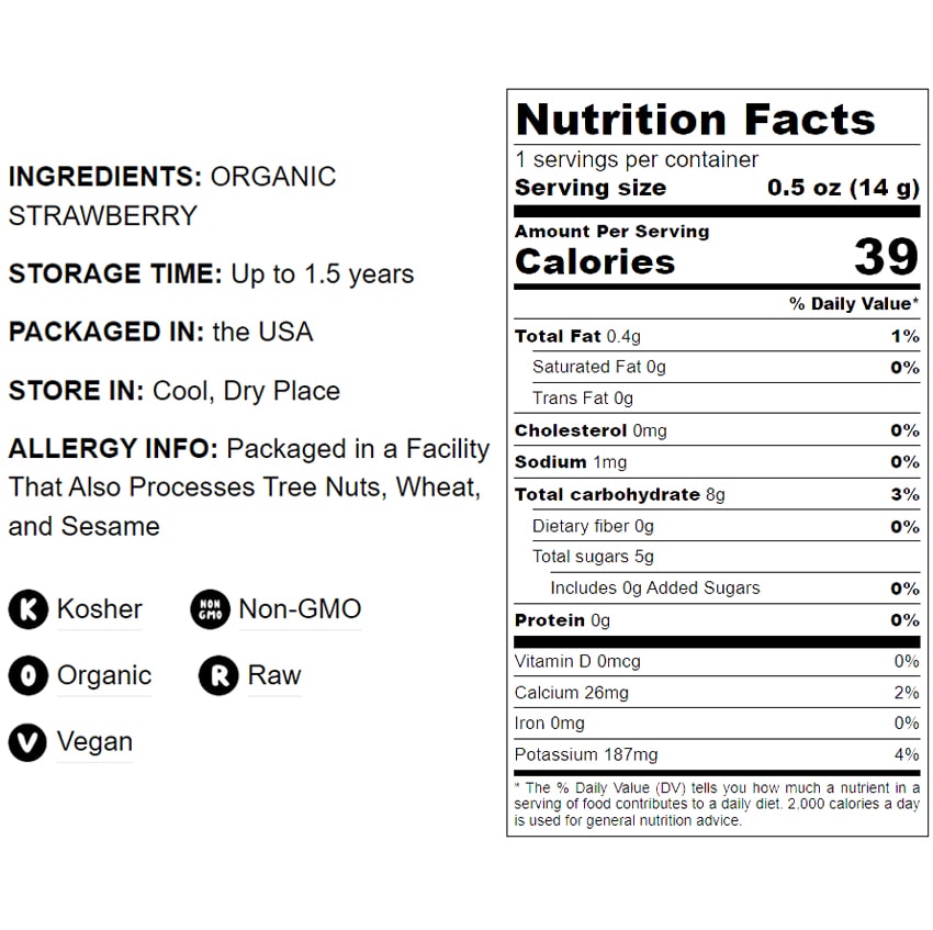 Organic Strawberry Powder - by Food To Live