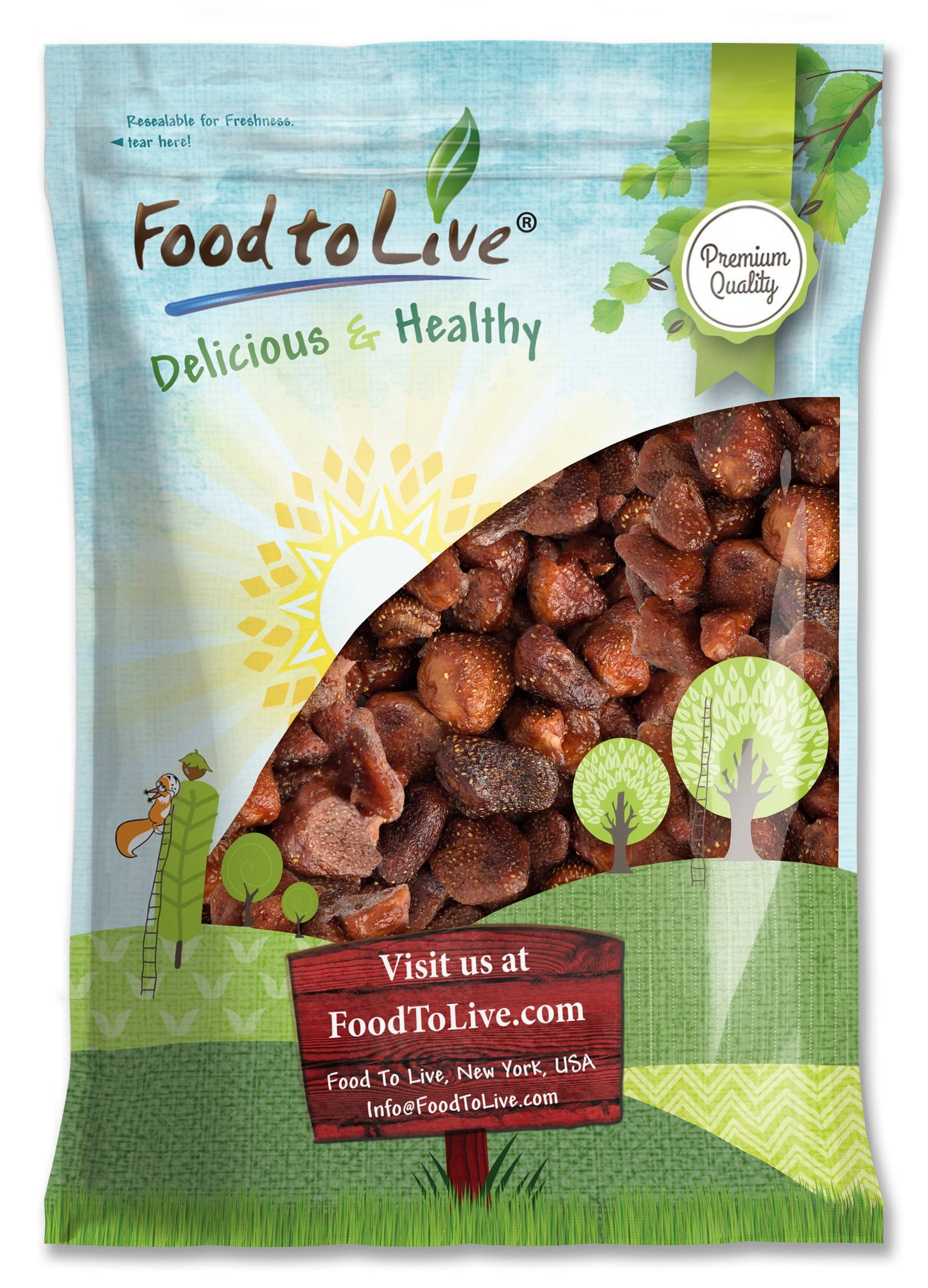 Whole Dried Strawberries - by Food To Live
