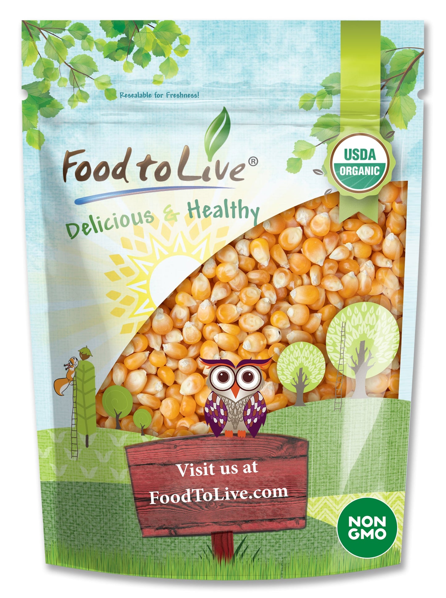Organic Yellow Popcorn - by Food To Live