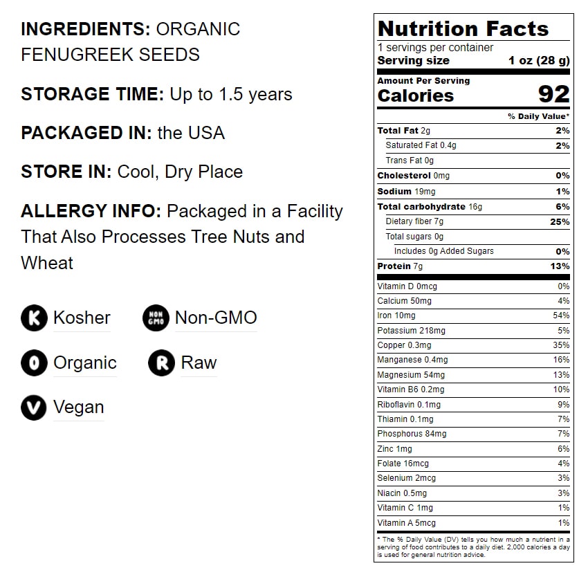 Organic Fenugreek Powder - by Food To Live