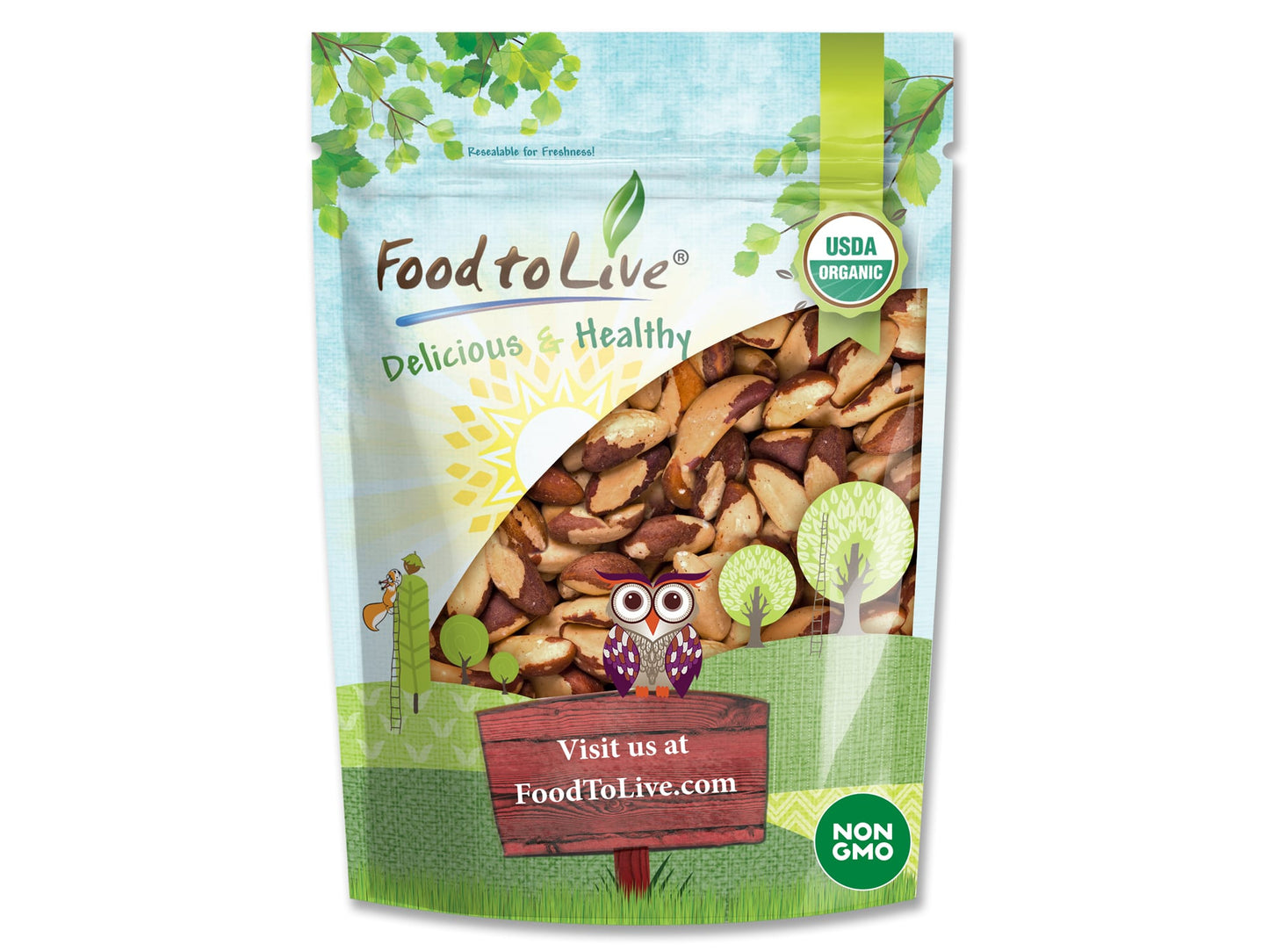 Organic Dry Roasted Brazil Nuts - by Food To Live