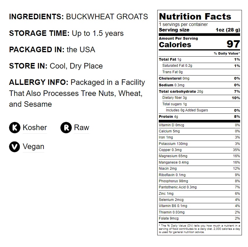 Buckwheat Groats - by Food To Live