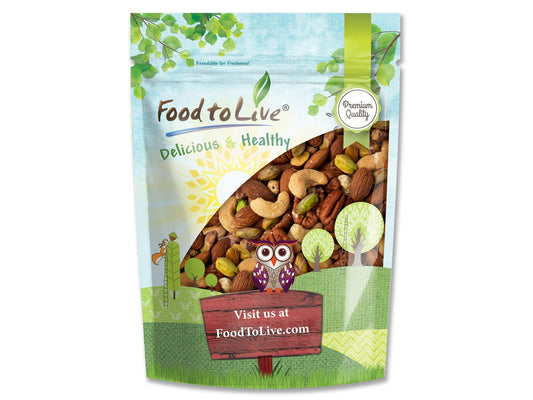 Four Nuts Mix, Dry Roasted & Lightly Salted - by Food To Live