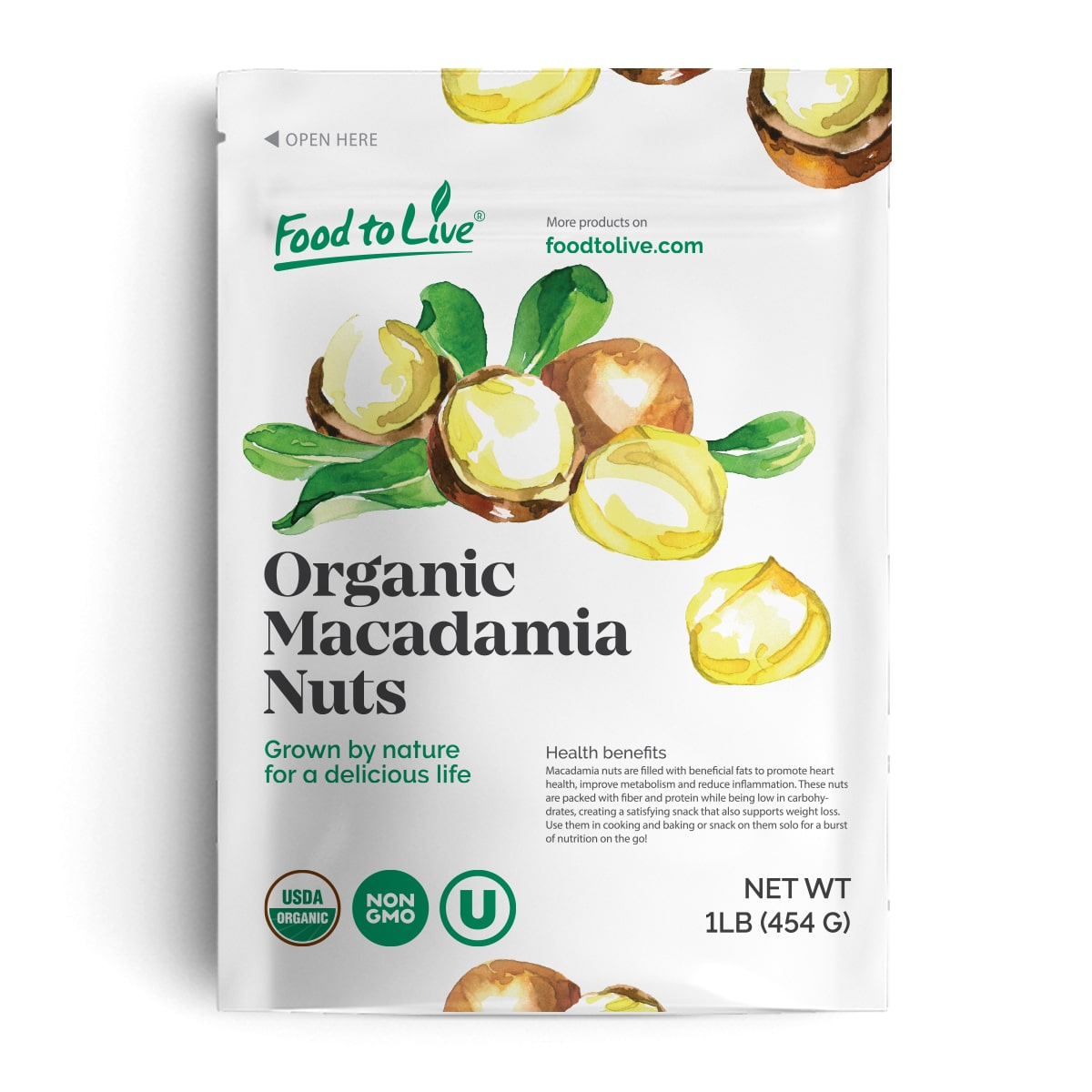 Organic Macadamia Nuts - by Food To Live