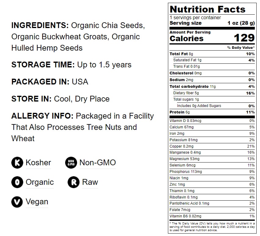Organic Superfood Cereal Topper - by Food To Live