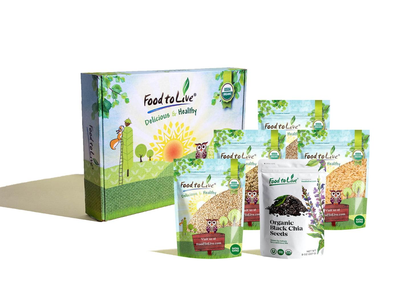 Organic Super Seeds in a Gift Box - by Food To Live