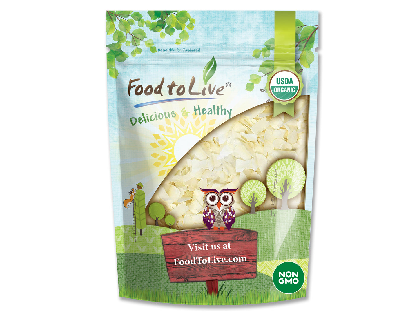 Organic Coconut Chips - by Food To Live