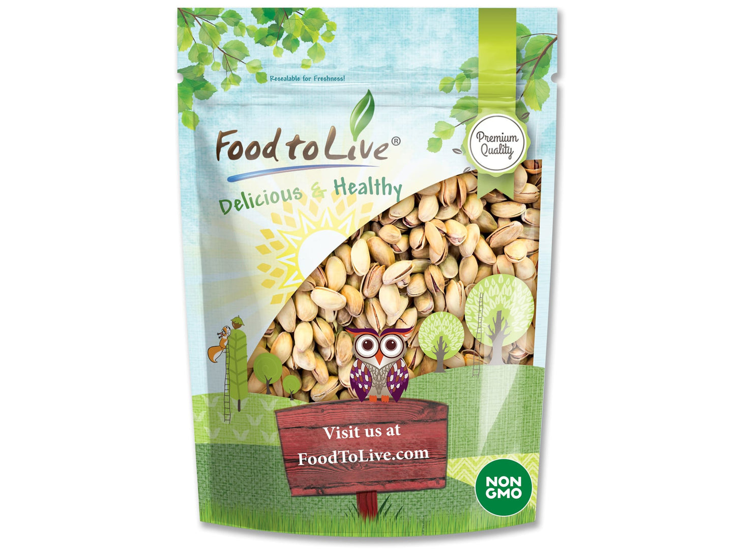 Pistachios, Roasted and Salted - by Food To Live