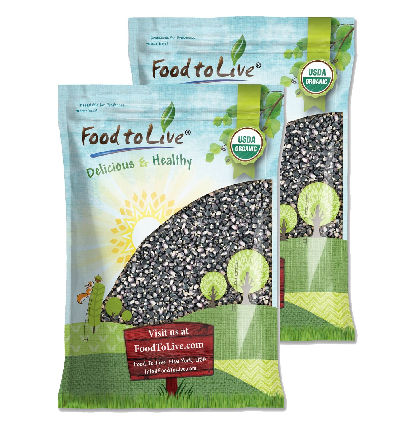 Organic Blue Corn Kernels - by Food To Live