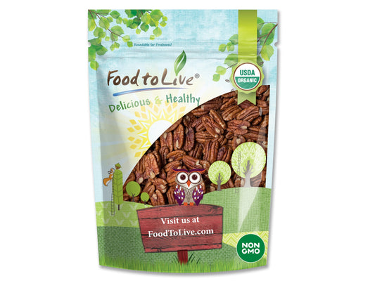 Organic Dry Roasted Pecan Halves - by Food To Live