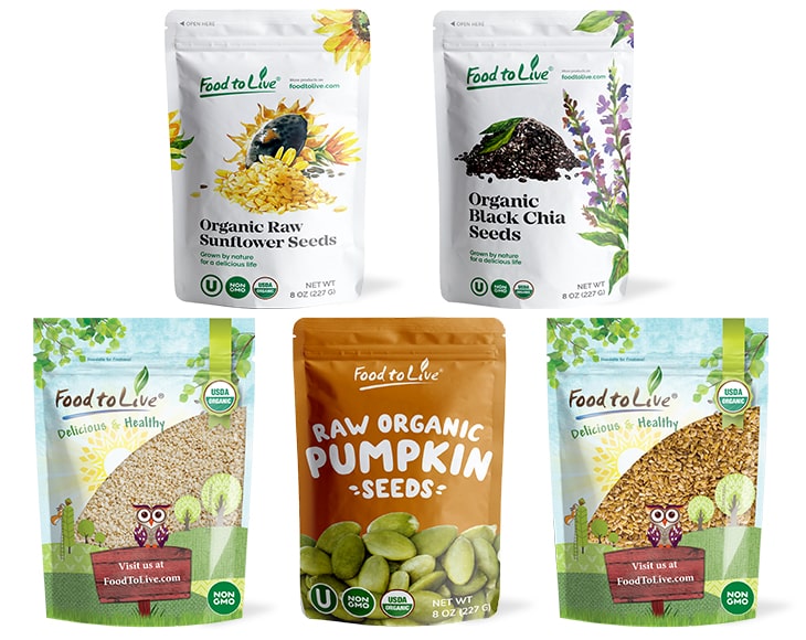Organic Keto Raw Seeds in a Gift Box - by Food To Live