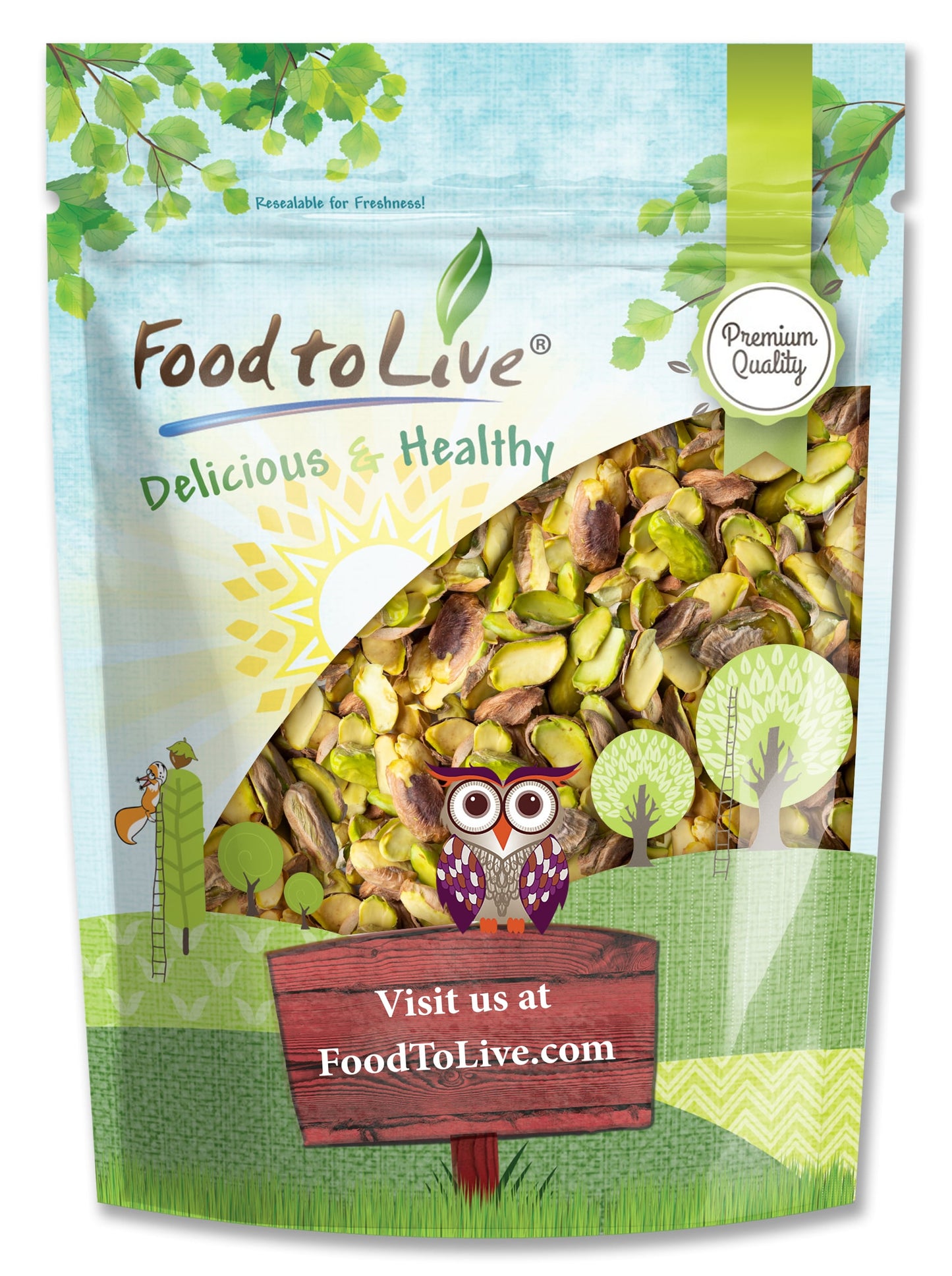 Raw Pistachio Halves and Pieces - by Food To Live