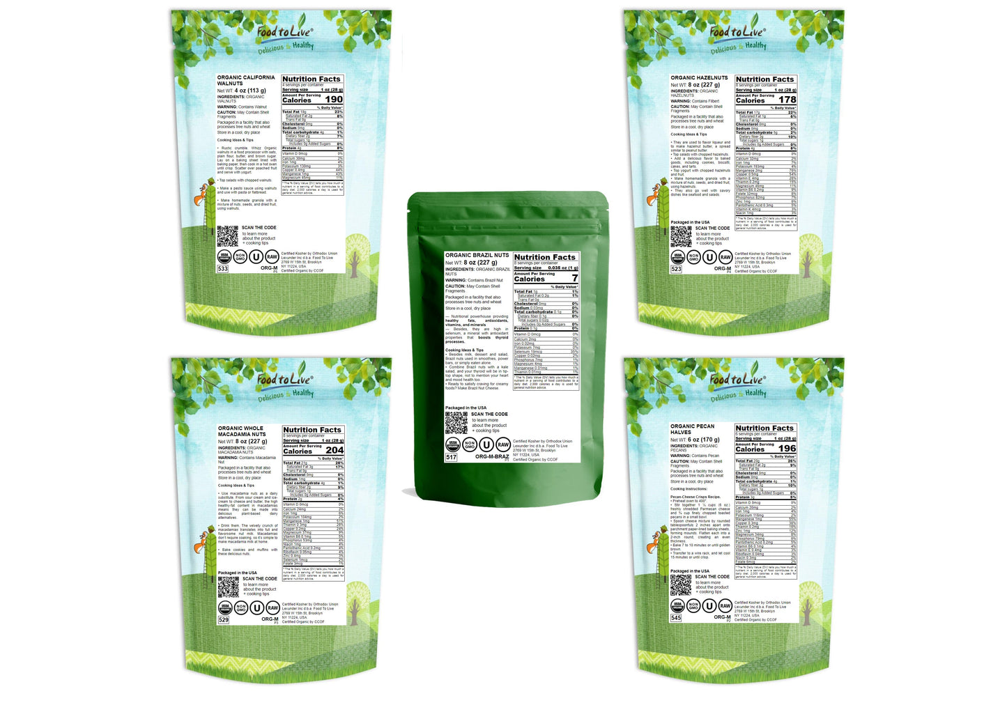 Organic Nuts in a Gift Box - by Food To Live
