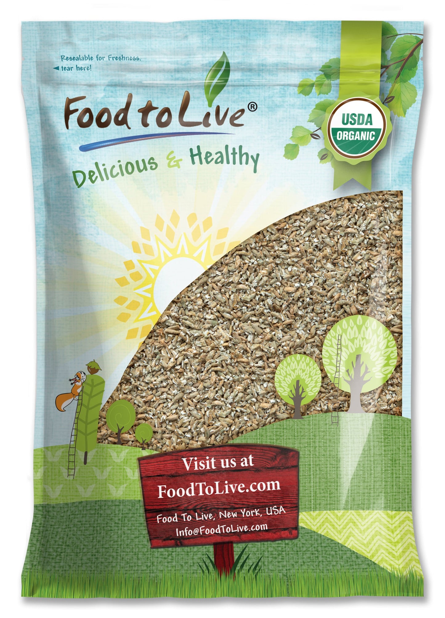 Organic Cracked Rye Berries - by Food To Live