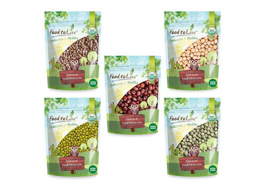 Organic Sprouting Beans, Peas, and Lentils in a Gift Box - by Food To Live