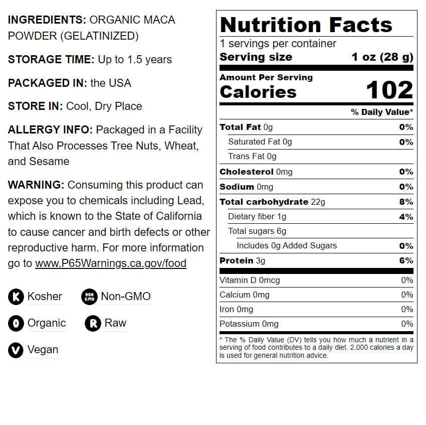 Organic Maca Powder - by Food To Live
