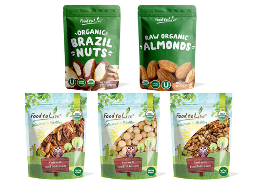 Organic Heart Healthy Nuts in a Gift Box - by Food To Live