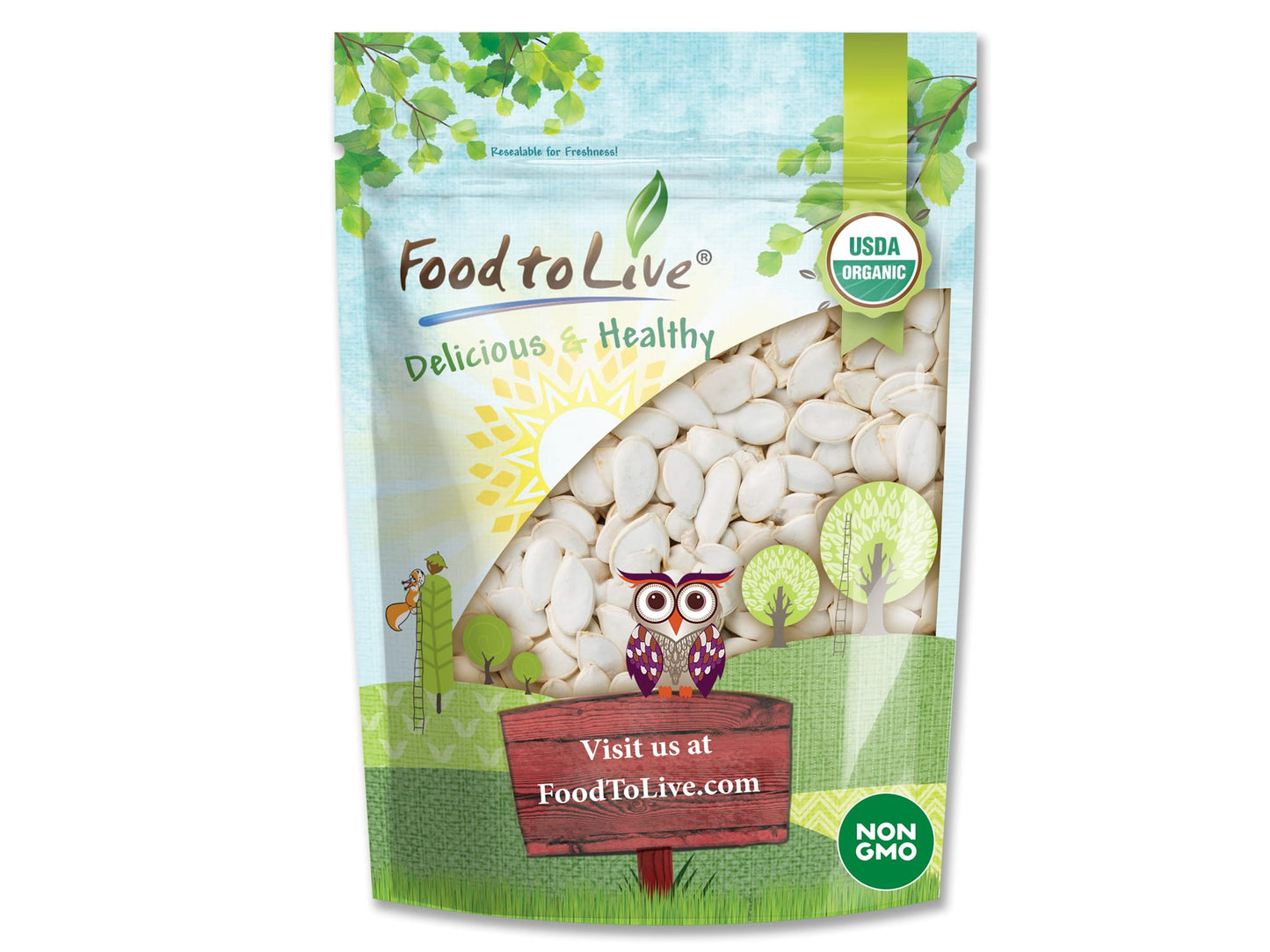 Organic Raw Pumpkin Seeds in Shell - by Food To Live