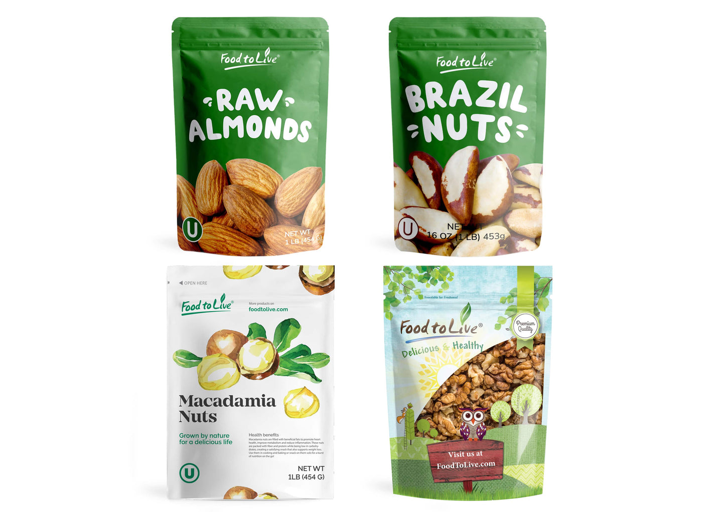Raw Nuts in a Gift Box - by Food To Live