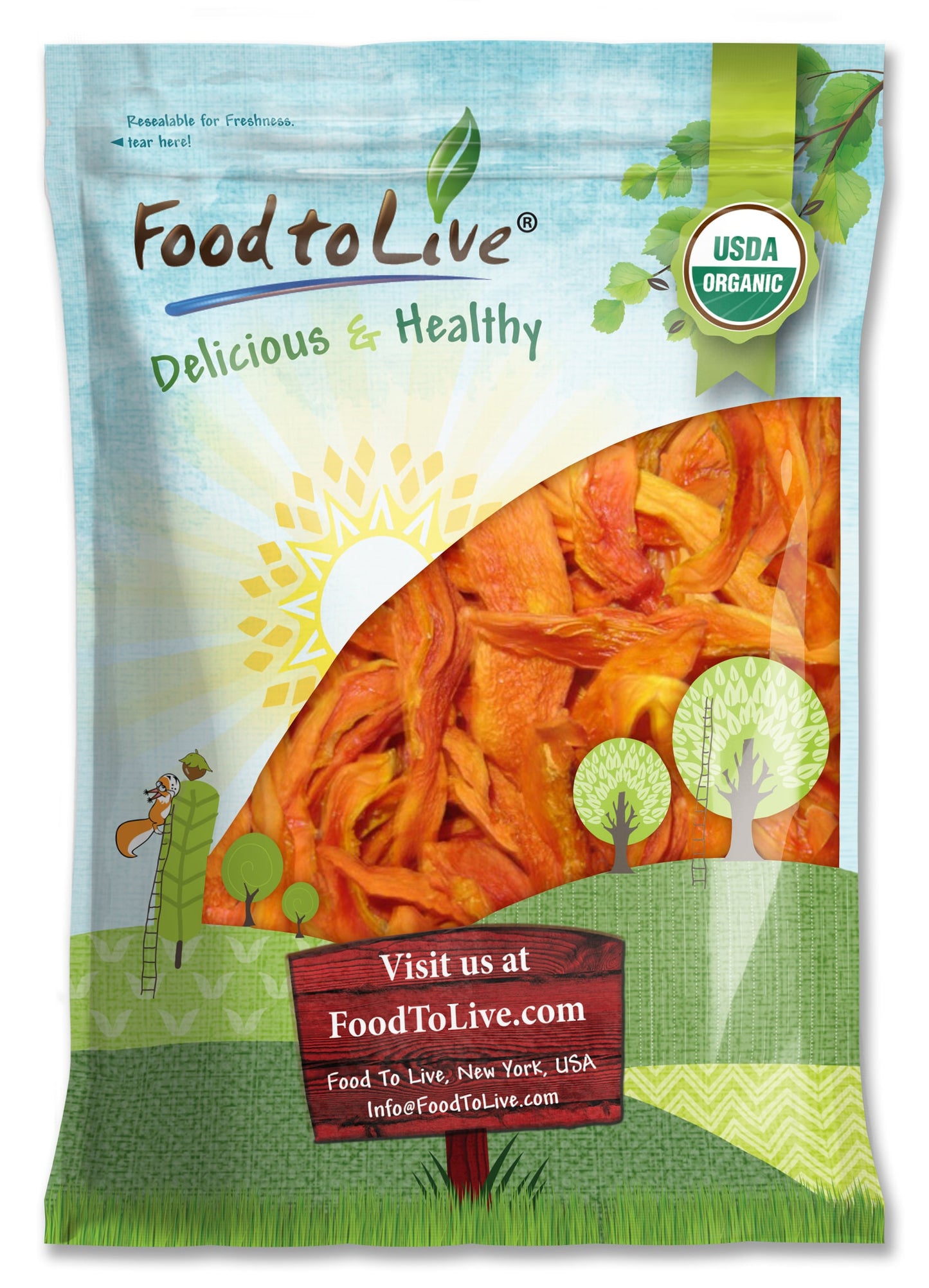 Organic Dried Papaya Spears - by Food To Live