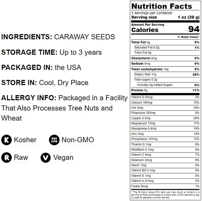 Caraway Seeds - by Food To Live