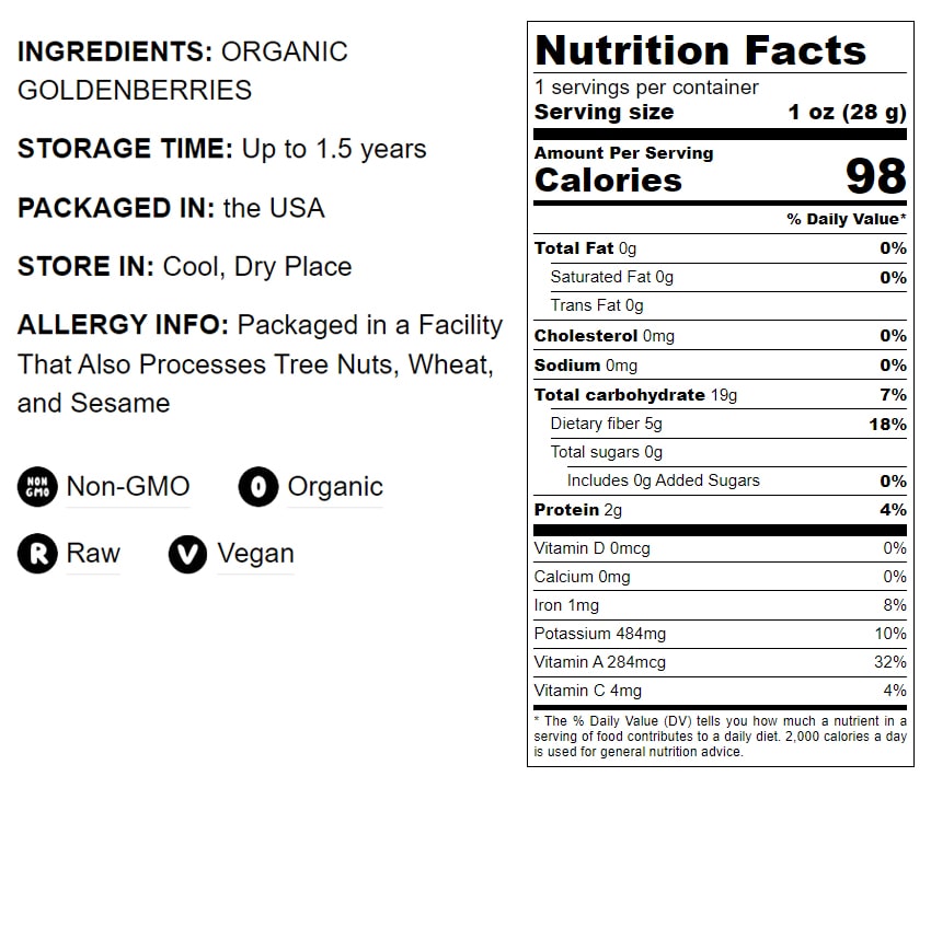 Organic Golden Berry Powder - by Food To Live