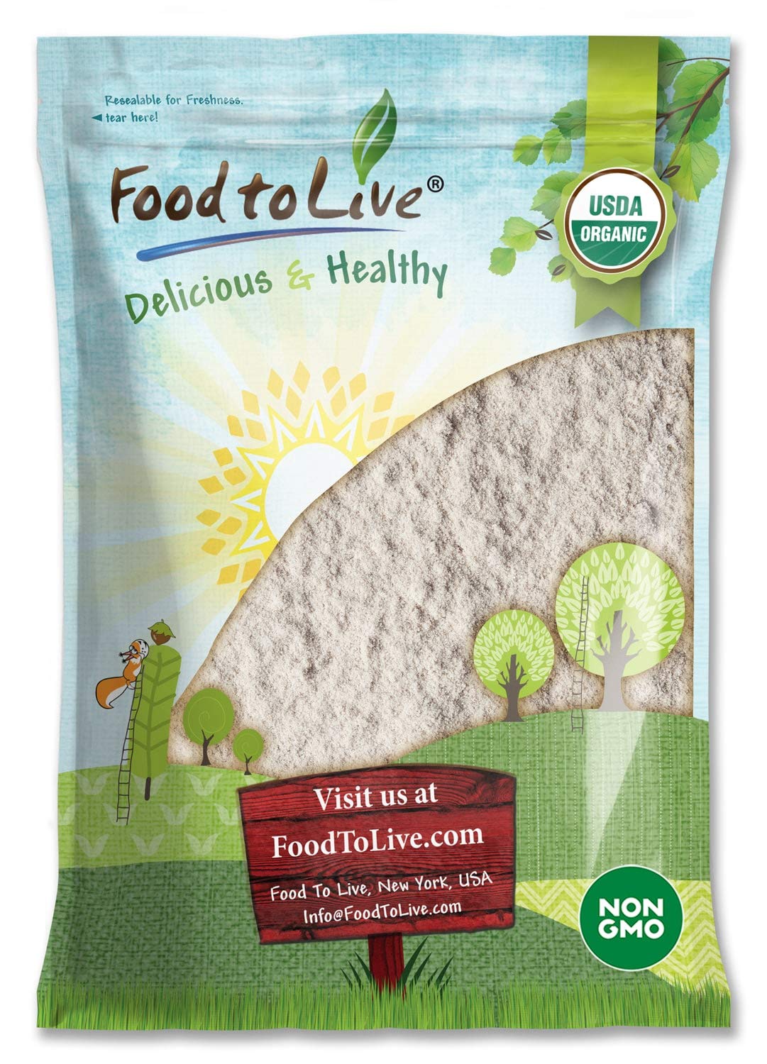 Organic Brown Rice Flour - by Food To Live