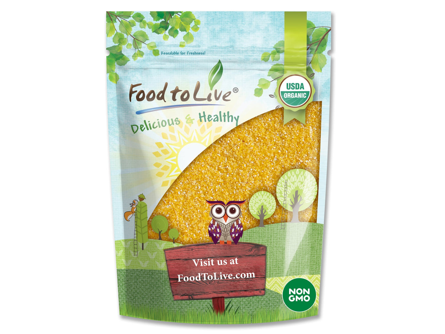 Organic Yellow Polenta - by Food To Live