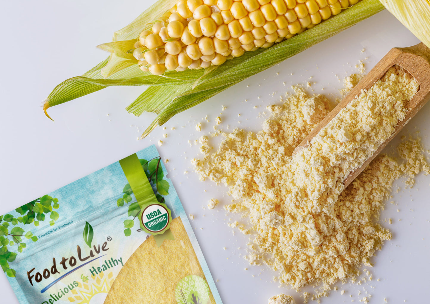 Organic Corn Flour - by Food To Live
