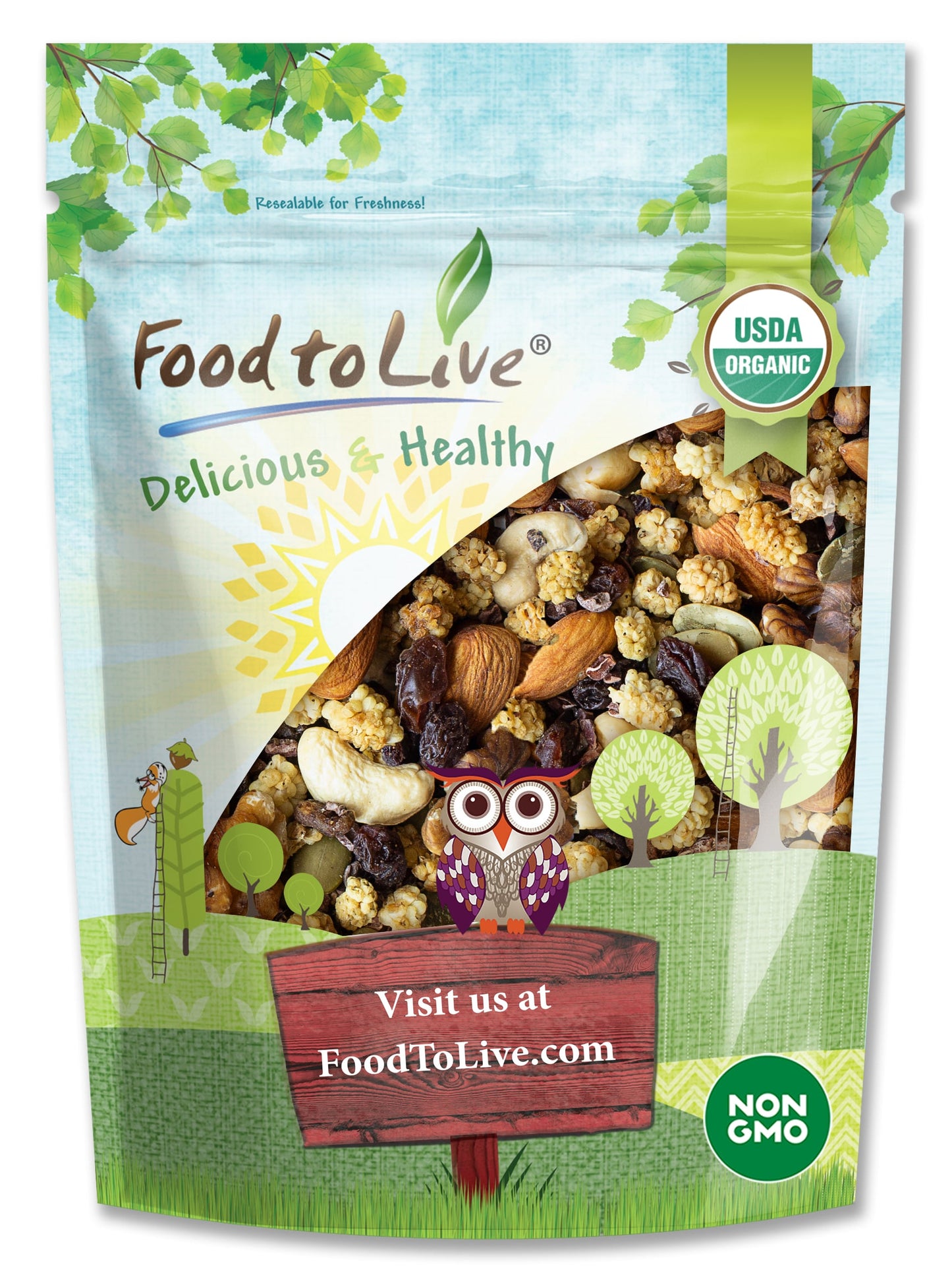Organic Snack Wise Trail Mix - by Food To Live