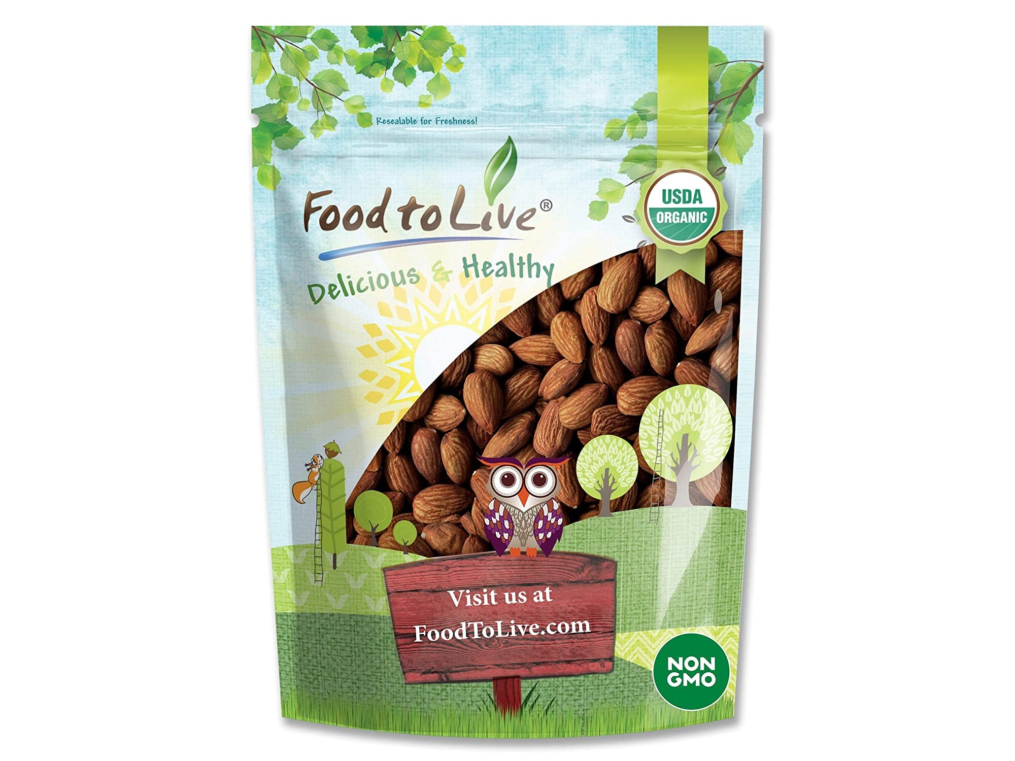 Organic Dry Roasted Almonds - by Food To Live – foodtolive