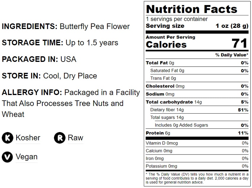 Butterfly Pea Flower Powder - by Food To Live