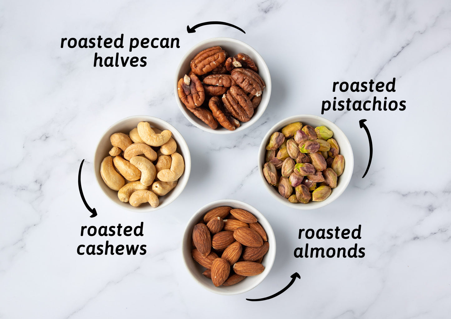 Four Nuts Mix, Dry Roasted & Lightly Salted - by Food To Live
