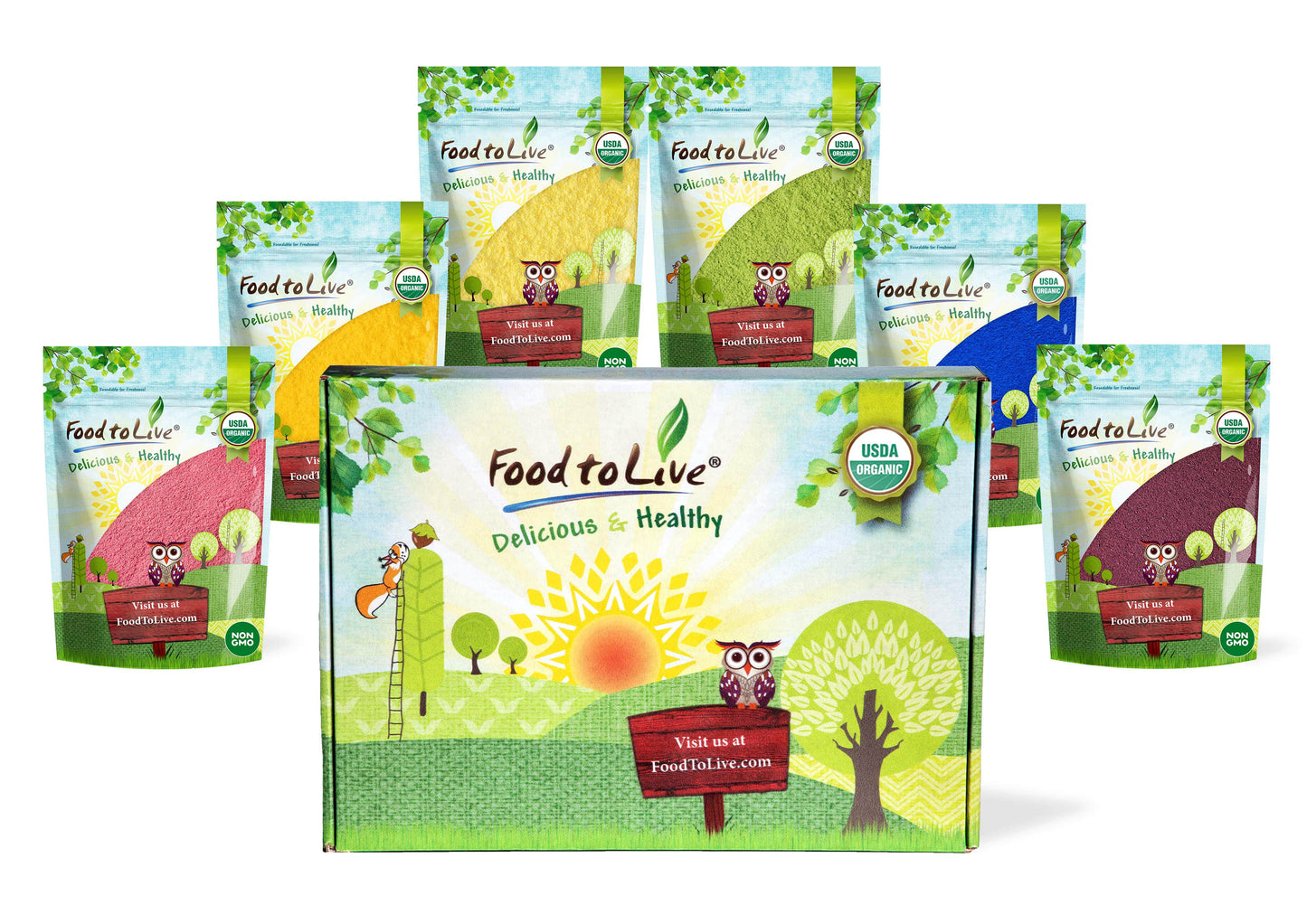 Rainbow Power Gift Box - by Food To Live