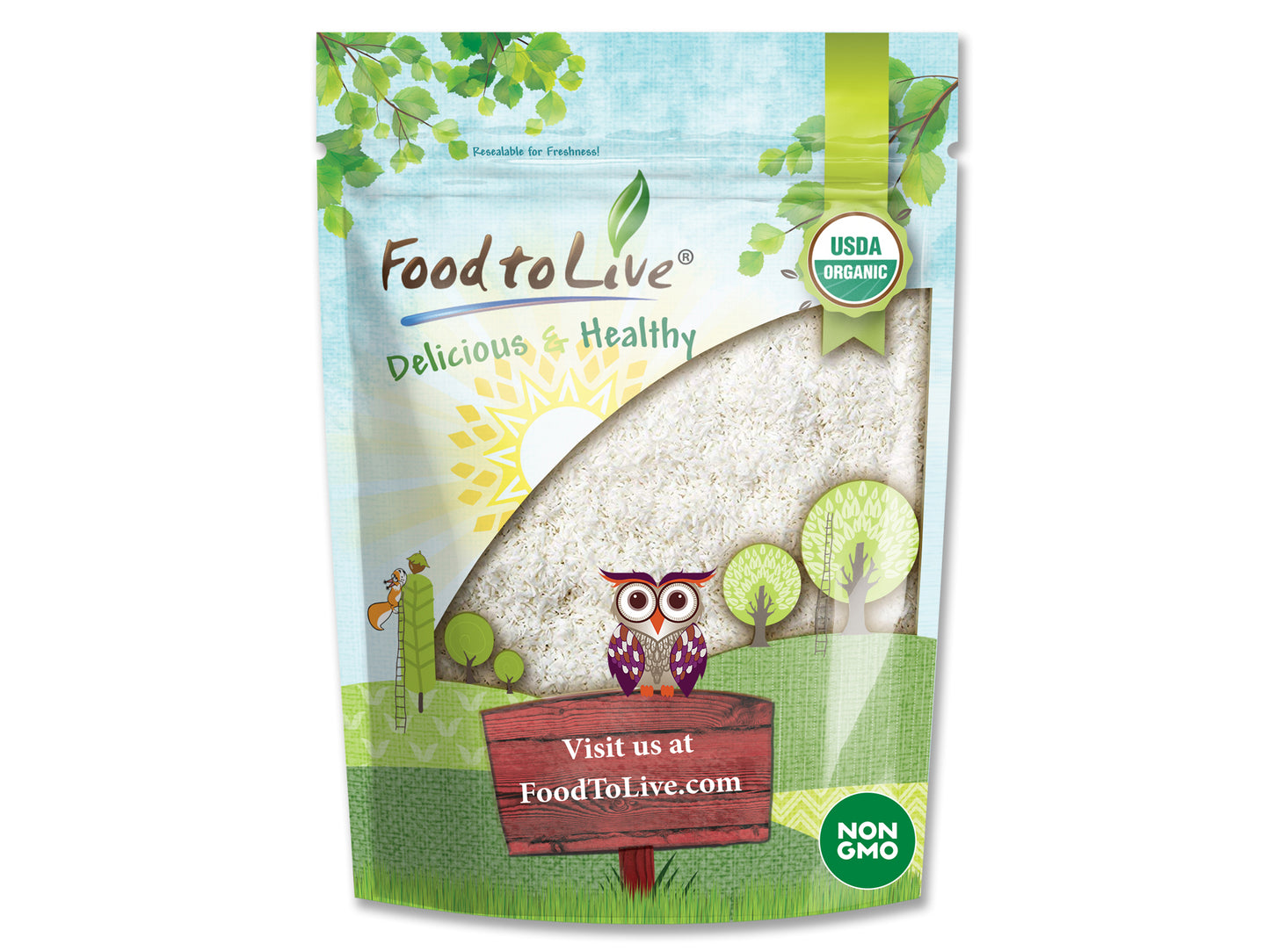 Organic Shredded Coconut - by Food To Live