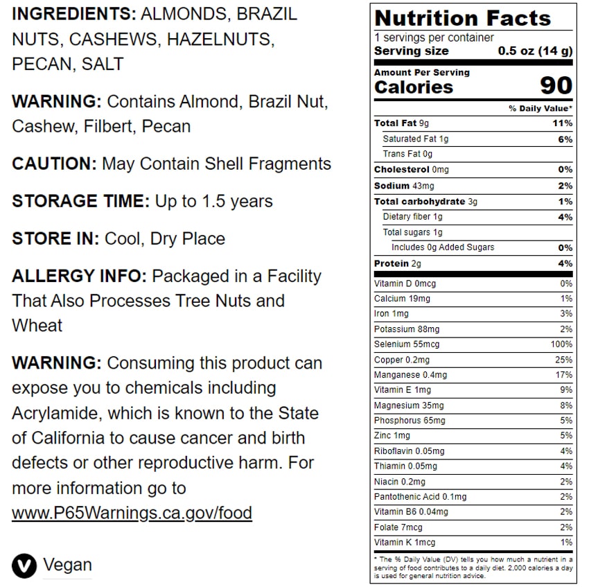 Deluxe Nuts Mix - by Food To Live