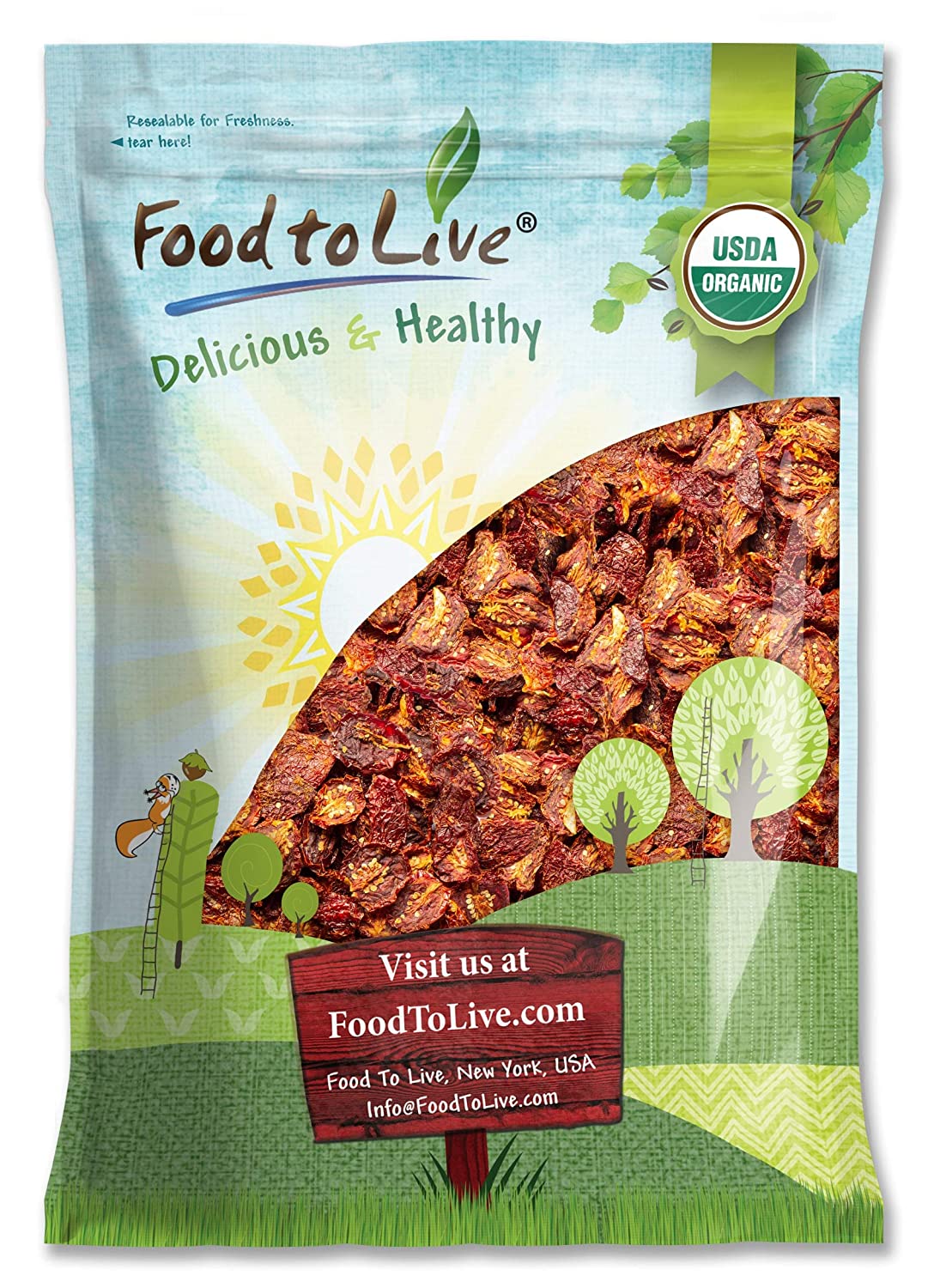 Organic Sun-Dried Tomatoes with Sea Salt - by Food To Live
