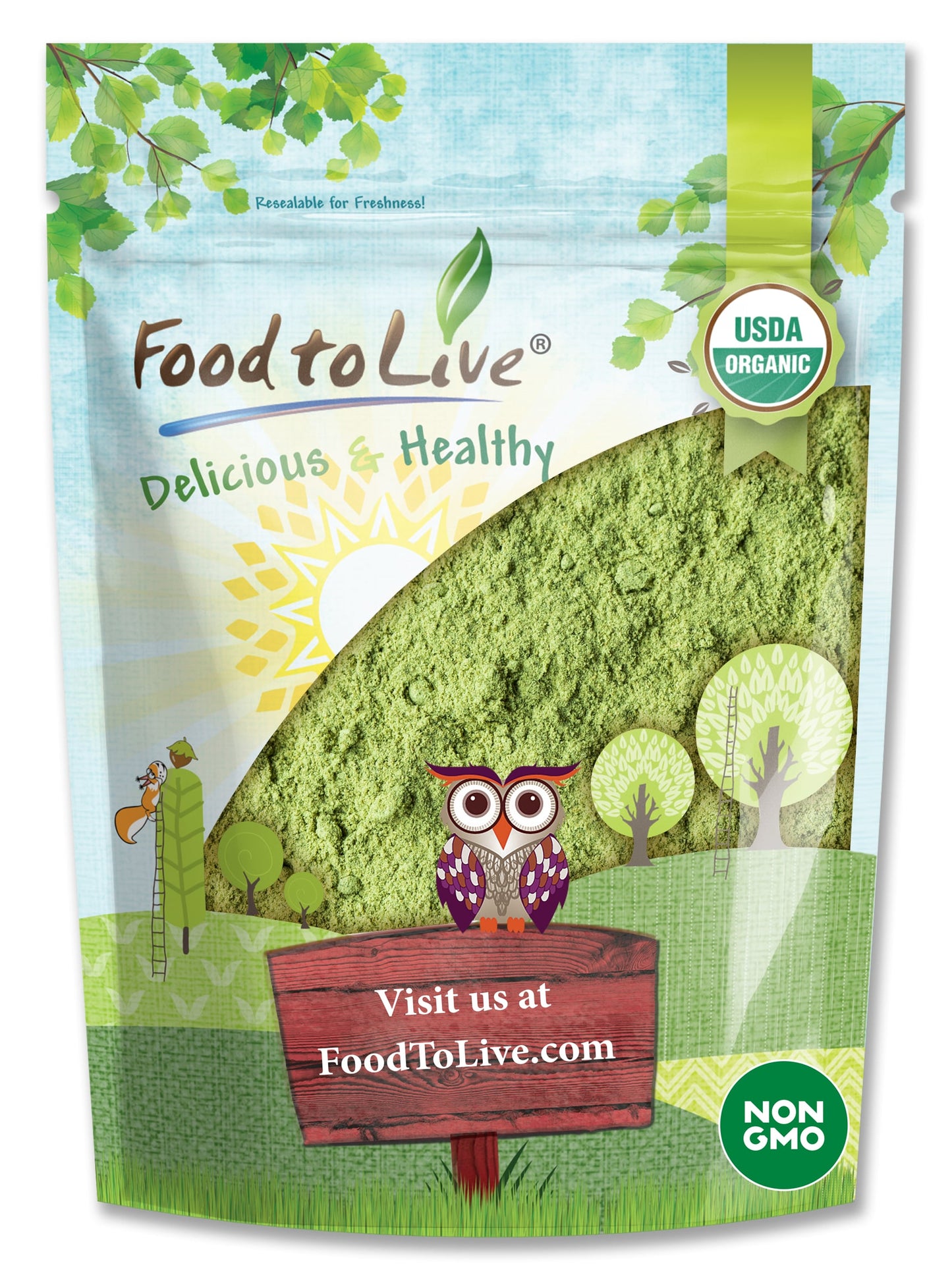 Organic SuperGrass Powder Blend - by Food To Live