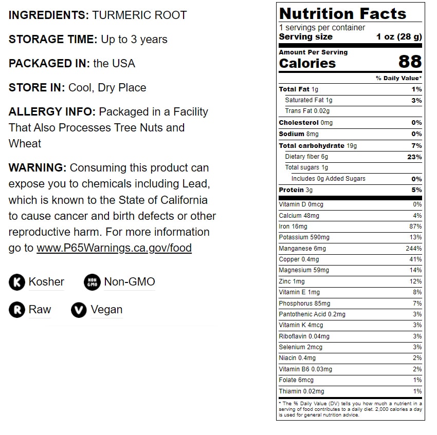 Turmeric Powder - by Food To Live