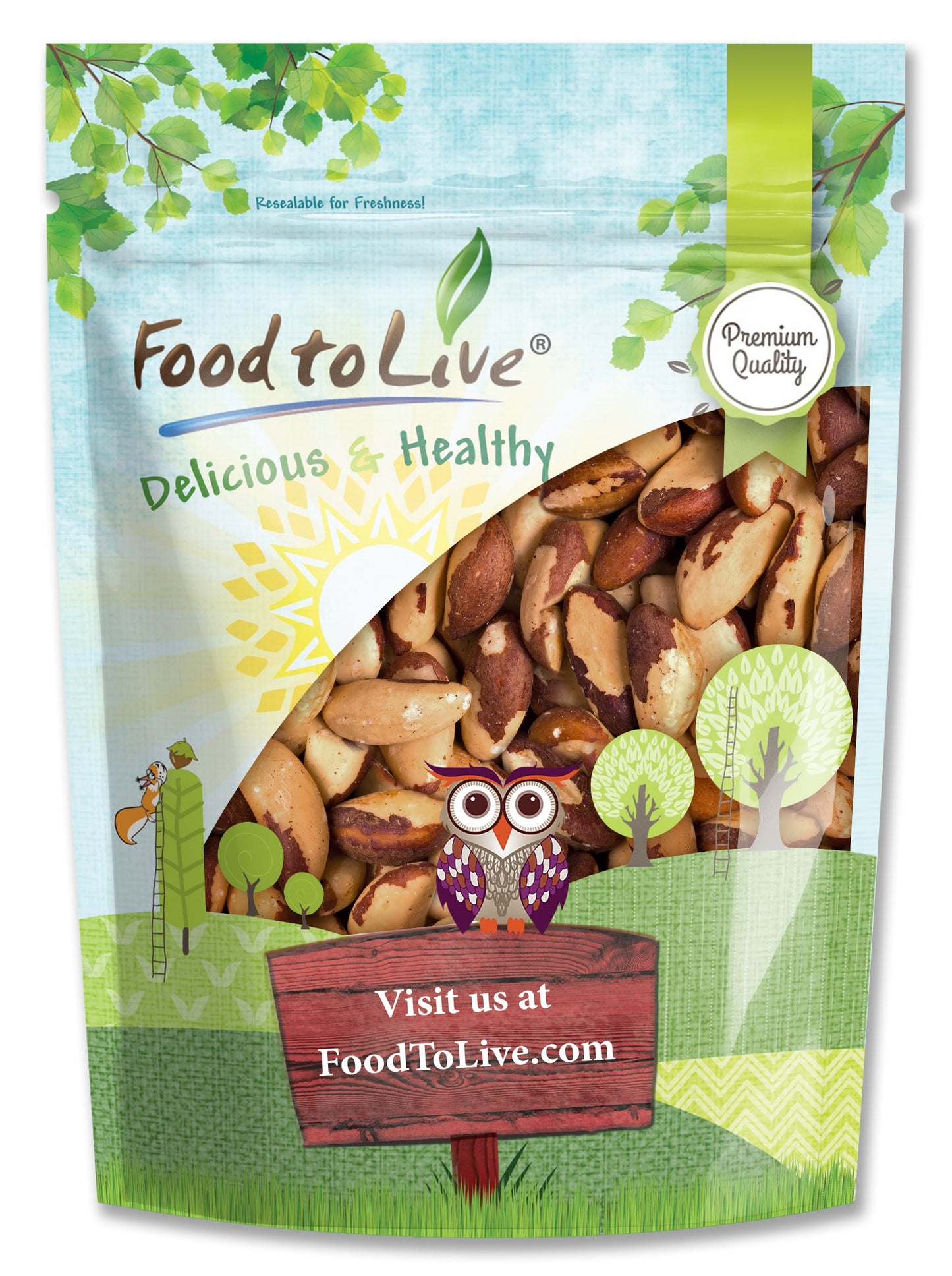 Dry Roasted Brazil Nuts - by Food To Live
