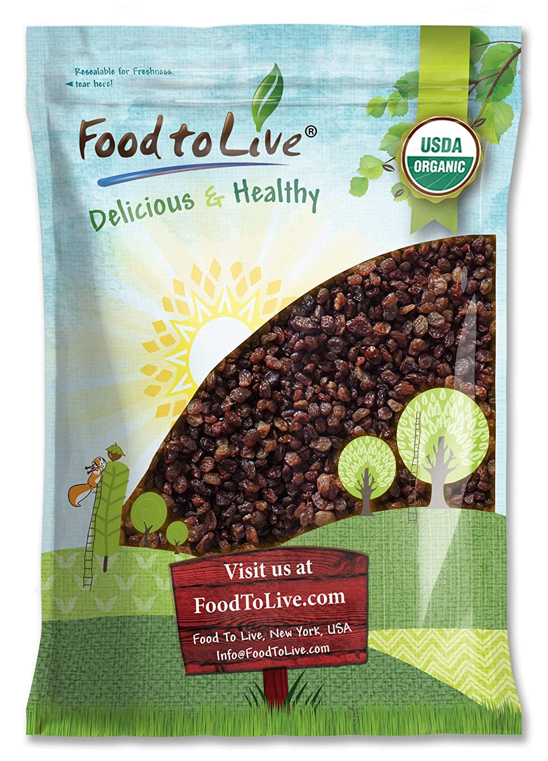 Imported Organic Raisins - by Food To Live