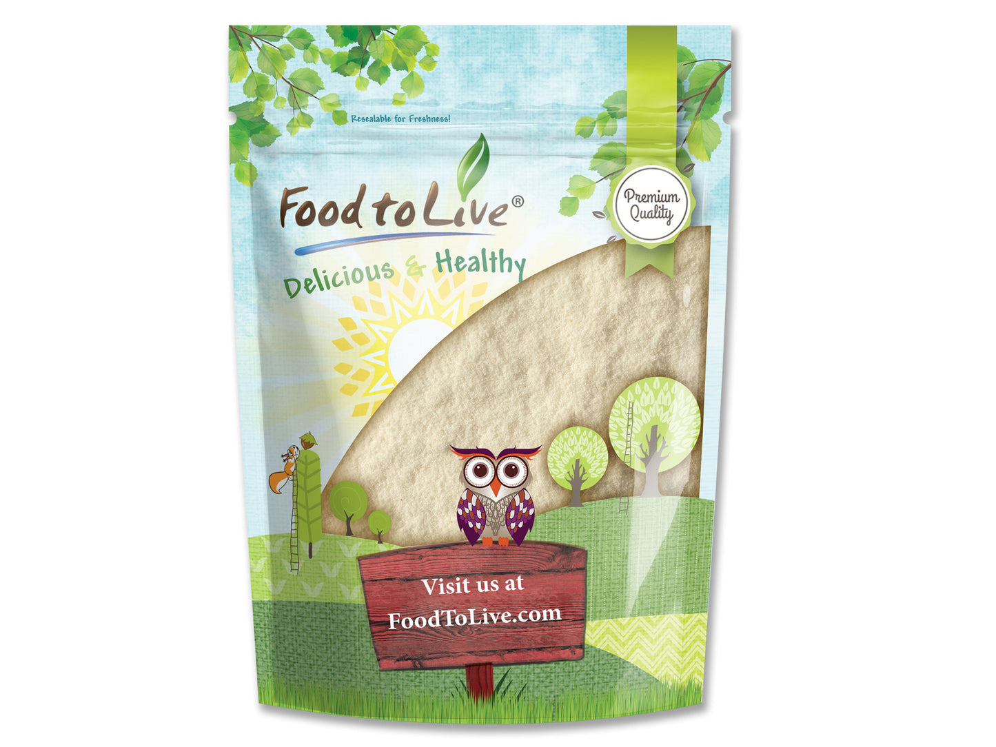 Lemon Juice Powder - Unsulfured, Made from Raw Dried Citrus Fruit, Vegan, Bulk, Great for Juices, Smoothies, Yogurts, and Instant Breakfast Drinks, No Added Sugar, No Sulphites - by Food to Live
