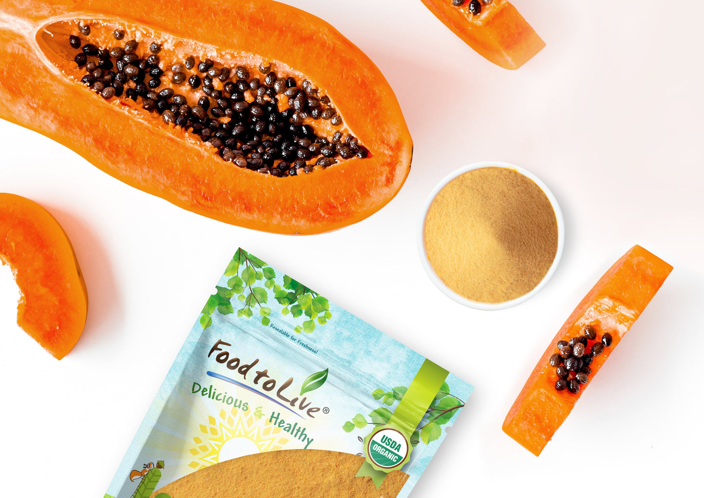 Organic Papaya Powder - by Food To Live