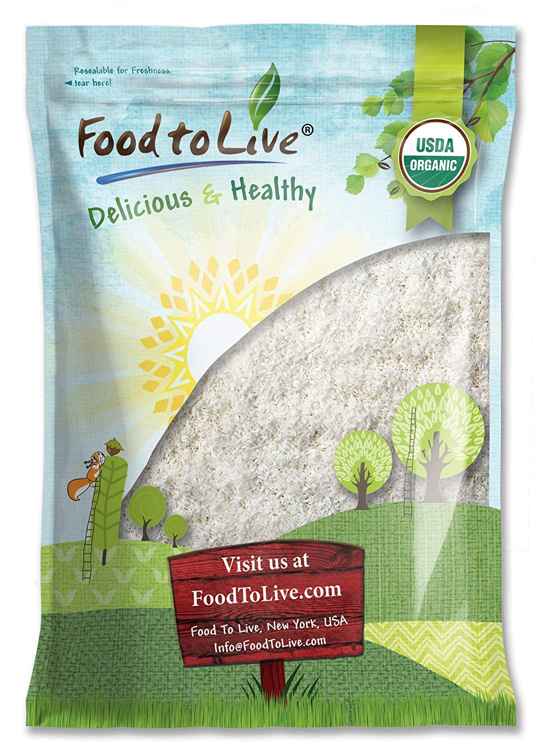 Organic Shredded Coconut - by Food To Live