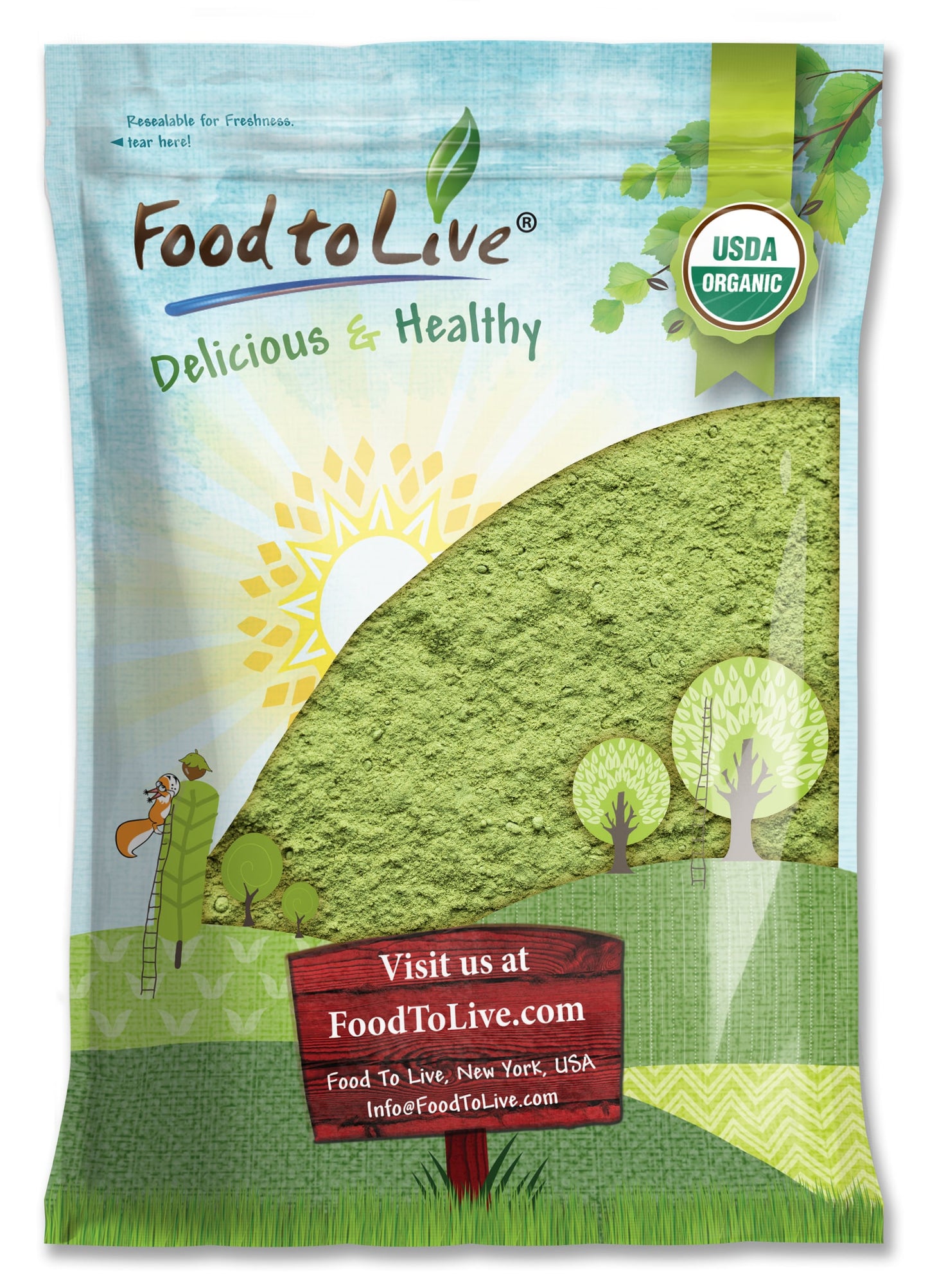 Organic SuperGrass Powder Blend - by Food To Live