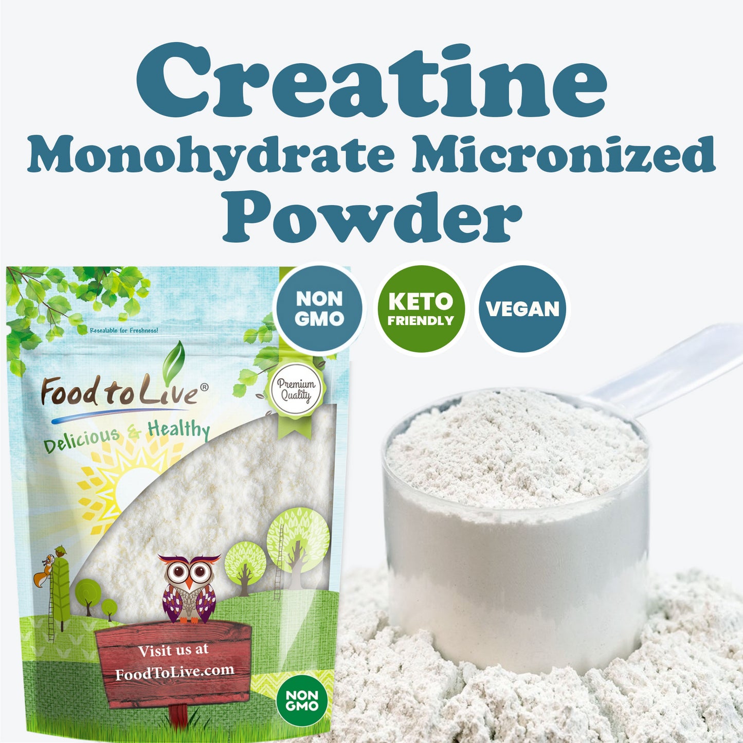 Creatine Monohydrate Micronized Powder – by Food to Live
