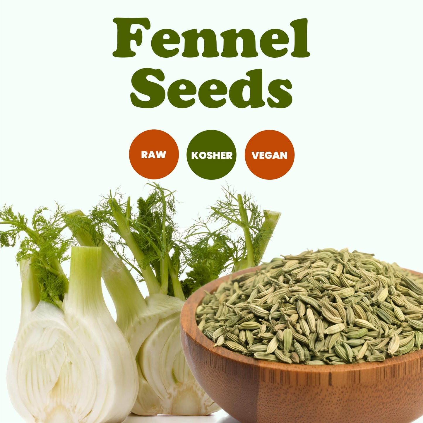 Fennel Seeds — Kosher, Raw, Bulk - by Food to Live