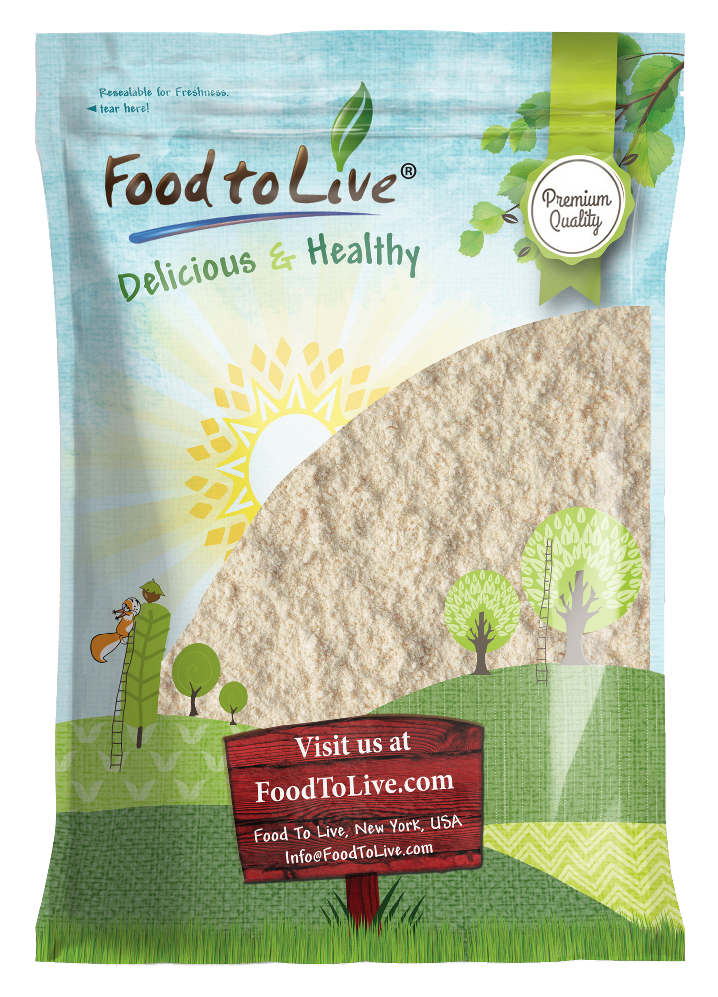Organic Almond Protein Powder – Vegan, Kosher, Bulk – by Food to Live