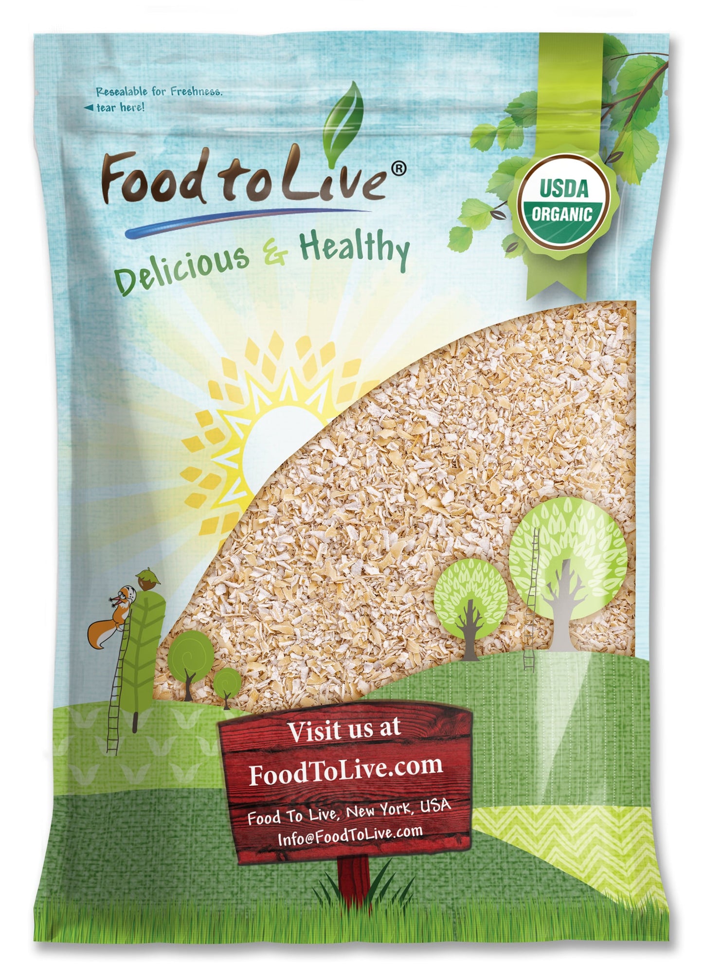 Gluten Free Organic Oat Bran – A Nutritional Powerhouse High Fiber Hot Cereal, Milled from High Protein Oats. Non-GMO, Raw, Unprocessed, Vegan, Kosher, Bulk. Good for Dukan Diet